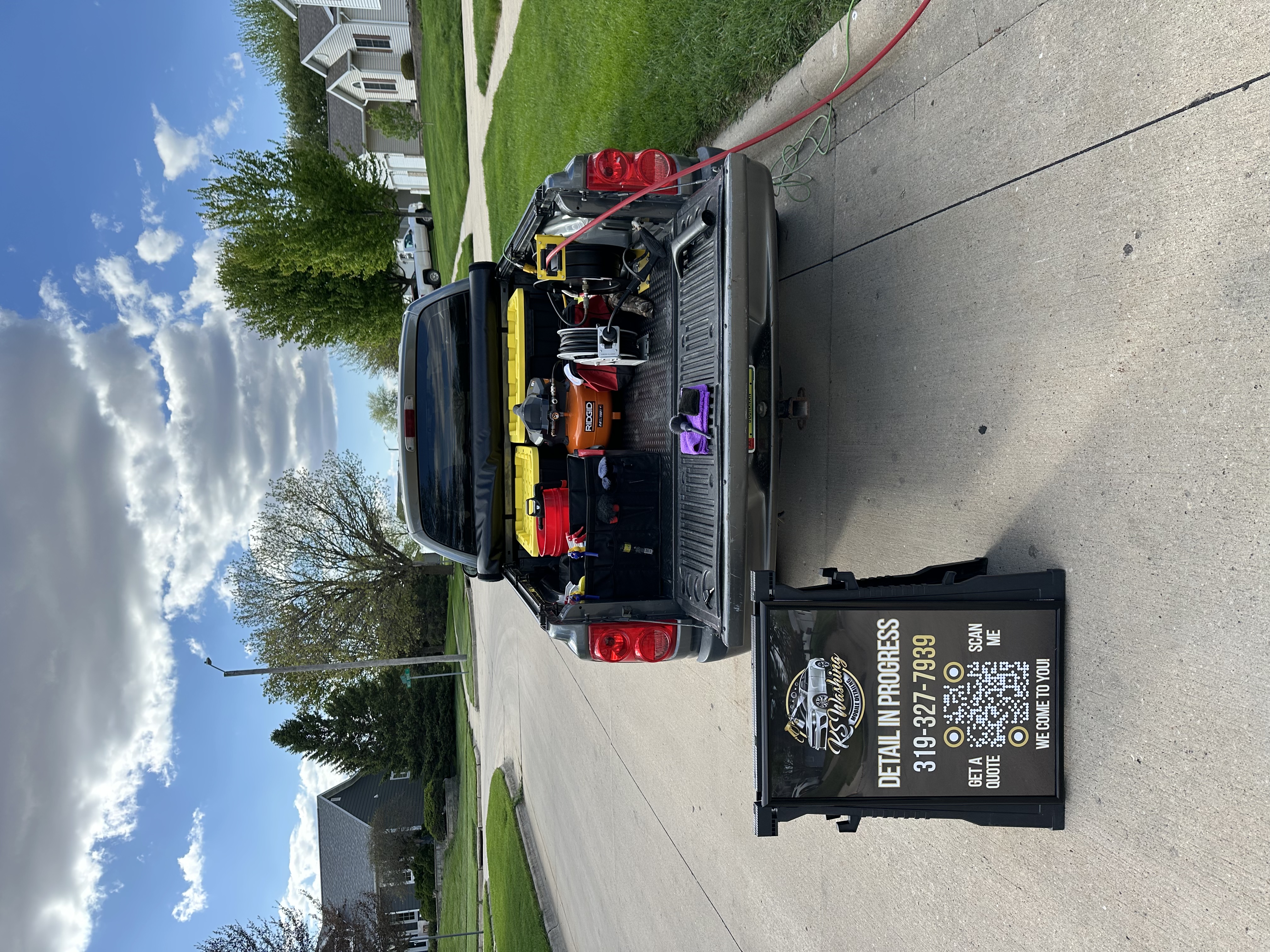 KS Washing setup at job site