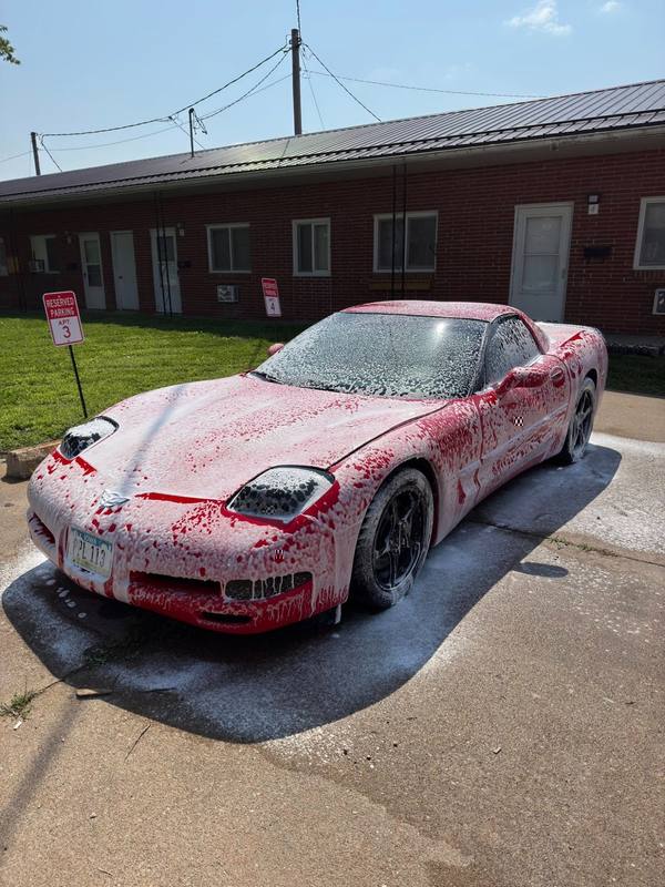 Corvette foam wash